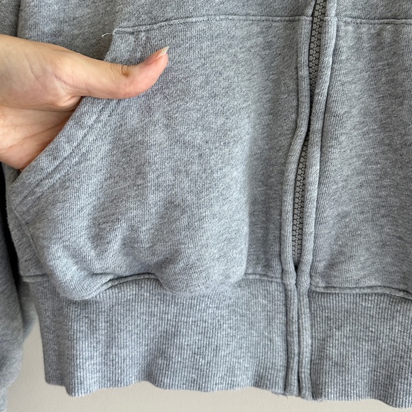 Old Navy Cropped Fleece Zip Up Hoodie, Size Large, Grey - Picture 9 of 16